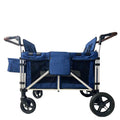 Collapsible Wagon Quad Deluxe Stroller Wagon For 4 Kids Bus Seating High Seat Face To Face Outdoor Equipped